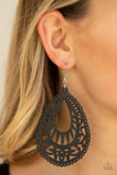 Paparazzi Zesty Zen - Black - Filigree Wooden - Earrings - Glitzygals5dollarbling Paparazzi Boutique 