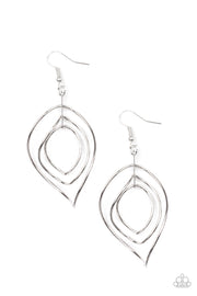 Asymmetrical Allure Silver – Paparazzi Earrings - Glitzygals5dollarbling Paparazzi Boutique 