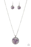 Paparazzi GLAM Crush Monday - Purple - Rock and Silver Beads - Necklace and matching Earrings - Glitzygals5dollarbling Paparazzi Boutique 