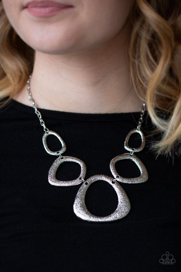 Backstreet Bandit - silver - Paparazzi necklace - Glitzygals5dollarbling Paparazzi Boutique 