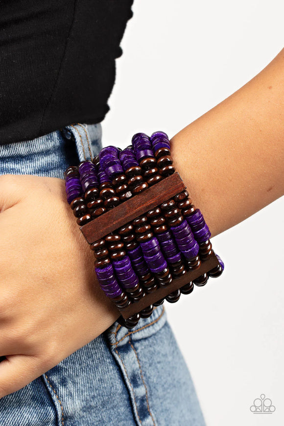 Vacay Vogue Purple ~ Paparazzi Bracelet - Glitzygals5dollarbling Paparazzi Boutique 