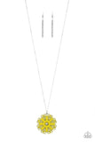 Paparazzi Spin Your PINWHEELS - Yellow - Filigree Petals - Necklace and matching Earrings - Glitzygals5dollarbling Paparazzi Boutique 