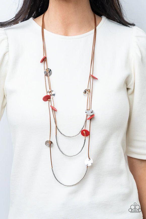 Alluring Luxe Red ~ Paparazzi Necklace - Glitzygals5dollarbling Paparazzi Boutique 