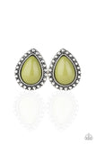 PAPARAZZI BOLDLY BEADED - GREEN Earrings - Glitzygals5dollarbling Paparazzi Boutique 