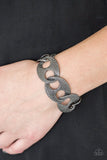 Paparazzi Casual Connoisseur - Black - Gunmetal Links - Bold Bracelet - Glitzygals5dollarbling Paparazzi Boutique 