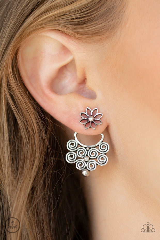 Garden Spindrift - silver - Paparazzi earrings - Glitzygals5dollarbling Paparazzi Boutique 
