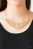 Paparazzi Terra Trailbreaker - Gold - Necklace & Earrings - Glitzygals5dollarbling Paparazzi Boutique 