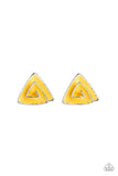 Paparazzi On Blast Yellow Post Earrings - Glitzygals5dollarbling Paparazzi Boutique 