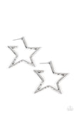 Paparazzi Earrings ~ All-Star Attitude - Silver - Glitzygals5dollarbling Paparazzi Boutique 