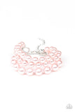 Paparazzi Total PEARL-fection - Pink Pearls - Adjustable Bracelet - Glitzygals5dollarbling Paparazzi Boutique 