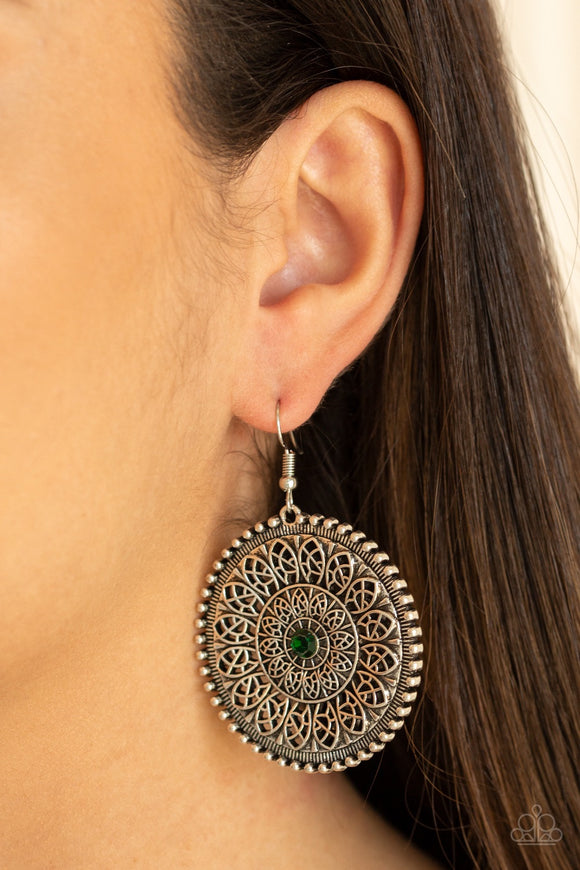 Paparazzi Wheel and Grace Green Earrings - Glitzygals5dollarbling Paparazzi Boutique 