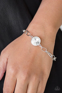 Paparazzi All Aglitter - White Bracelet - Glitzygals5dollarbling Paparazzi Boutique 