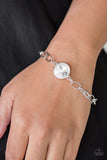 Paparazzi All Aglitter - White Bracelet - Glitzygals5dollarbling Paparazzi Boutique 