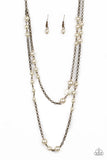 Paparazzi Pearl Promenade - Brass Pearls - Necklace and matching Earrings - Glitzygals5dollarbling Paparazzi Boutique 
