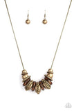 Paparazzi Metro Mantra Brass Necklace - Glitzygals5dollarbling Paparazzi Boutique 