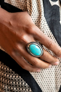 Paparazzi Ring Fashion Fix June 2021 ~ Canyon Sanctuary - Blue - Glitzygals5dollarbling Paparazzi Boutique 