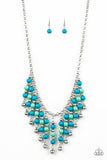 Paparazzi Your SUNDAES Best - Blue - Green and Silver Beads - Necklace & Earrings - Glitzygals5dollarbling Paparazzi Boutique 