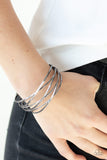 Paparazzi  Down To The Wire - Black Cuff Bracelet - Glitzygals5dollarbling Paparazzi Boutique 