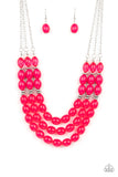 Coastal Cruise Pink ~ Paparazzi Necklace - Glitzygals5dollarbling Paparazzi Boutique 