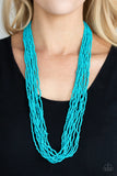 Paparazzi Congo Colada - Blue Turquoise - Seed Beads - Necklace and matching Earrings - Glitzygals5dollarbling Paparazzi Boutique 