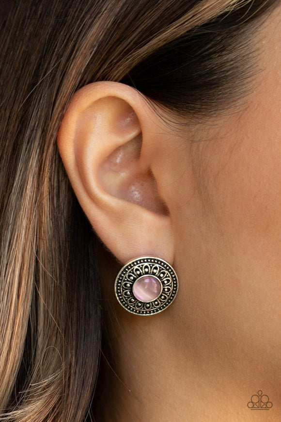 Fine Flora - pink - Paparazzi earrings - Glitzygals5dollarbling Paparazzi Boutique 