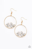 Paparazzi Earring ~ Cue The Confetti - Gold - Glitzygals5dollarbling Paparazzi Boutique 