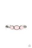 Paparazzi ROAM Rules - Pink - Glassy Stones - Silver Cuff Bracelet - Glitzygals5dollarbling Paparazzi Boutique 