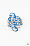 The Run Around - blue - Paparazzi ring - Glitzygals5dollarbling Paparazzi Boutique 