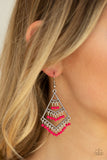 Kite Race - pink - Paparazzi earrings - Glitzygals5dollarbling Paparazzi Boutique 
