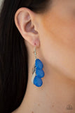 Paparazzi Seaside Stunner - Blue - Silver Teardrop Earrings - Glitzygals5dollarbling Paparazzi Boutique 