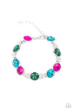 Paparazzi Care To Make A Wager? - Multi - Pink, Green, Blue, White, - Multicolored Rhinestones - Adjustable Bracelet - Glitzygals5dollarbling Paparazzi Boutique 