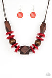 Paparazzi Pacific Paradise - Red - Necklace & Earrings - Glitzygals5dollarbling Paparazzi Boutique 