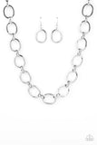 HAUTE-ly Contested Silver ~ Paparazzi Necklace - Glitzygals5dollarbling Paparazzi Boutique 