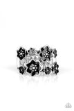 Paparazzi Floral Crowns - Black - Flowers - Dainty Band - Ring - Glitzygals5dollarbling Paparazzi Boutique 
