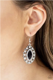 Paparazzi Long May She Reign Black Exclusive Earrings - Glitzygals5dollarbling Paparazzi Boutique 
