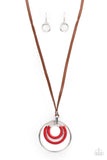 Paparazzi Hypnotic Happenings - Red - Necklace & Earrings - Glitzygals5dollarbling Paparazzi Boutique 