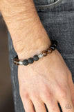Paparazzi Mantra - Brown Stone Beads - Black Lava Rocks - Stretchy Bracelet - Glitzygals5dollarbling Paparazzi Boutique 