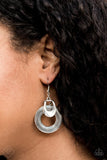 Paparazzi Rustic Retreat - Silver - Antiqued Shimmer - Hoop Earrings - Fashion Fix Exclusive February 2020 - Glitzygals5dollarbling Paparazzi Boutique 