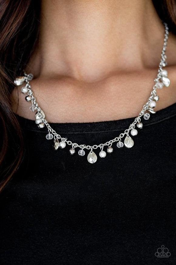 Spring Sophistication - white - Paparazzi necklace - Glitzygals5dollarbling Paparazzi Boutique 