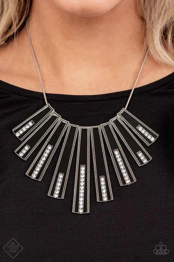 FAN-tastically Deco - black - Paparazzi necklace - Glitzygals5dollarbling Paparazzi Boutique 