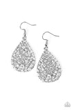Sparkle Brighter White Earring - Glitzygals5dollarbling Paparazzi Boutique 