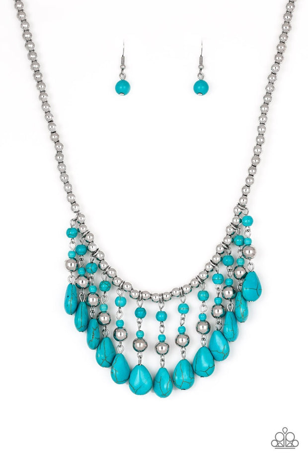 Paparazzi Rural Revival Blue Necklace Set - Glitzygals5dollarbling Paparazzi Boutique 
