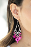 Paparazzi Shore Bait - Pink Earrings - Glitzygals5dollarbling Paparazzi Boutique 