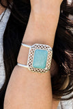 PLAINS and Simple- Blue and Silver Bracelet- Paparazzi Accessories Exclusive - Glitzygals5dollarbling Paparazzi Boutique 