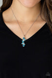 Classically Clustered - blue - Paparazzi necklace - Glitzygals5dollarbling Paparazzi Boutique 