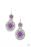 Paparazzi Earring ~ Temple of The Sun - Purple - Glitzygals5dollarbling Paparazzi Boutique 