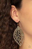 Paparazzi Take It or LEAF It - Brass Earrings - Glitzygals5dollarbling Paparazzi Boutique 