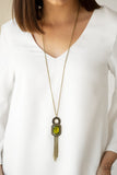 Paparazzi A Good TALISMAN is Hard to Find Green Brass Necklace - Glitzygals5dollarbling Paparazzi Boutique 