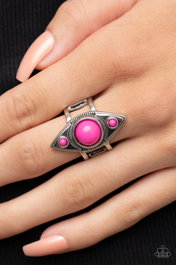 Pivoting Point Pink ~ Paparazzi Ring - Glitzygals5dollarbling Paparazzi Boutique 