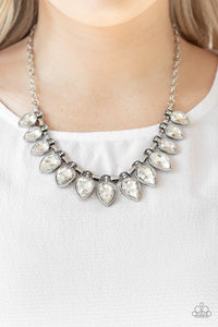 Fearless Is More - white - Paparazzi necklace - Glitzygals5dollarbling Paparazzi Boutique 
